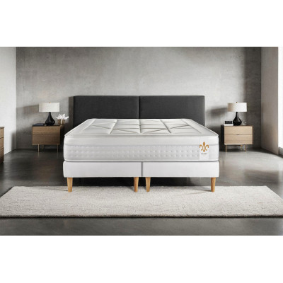 Ensemble Matelas Sommier 180x200 cm - 2 Sommiers Blanc - Vingt-Huit