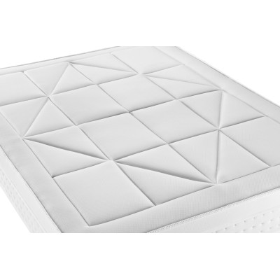 Ensemble Matelas Sommier 200x200 cm - Sommier Gris (en kit) - Vingt-Huit