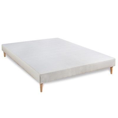 Ensemble Matelas Sommier 140x190 cm - Sommier Blanc (déjà monté) - Vingt-Six