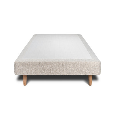 Sommier Tapissier 80x200 cm - H29 cm - Bouclette - Beige clair