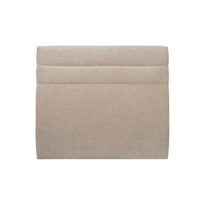 Tête de lit 160 cm Lignes - Tissu Toile Natté Beige Brun
