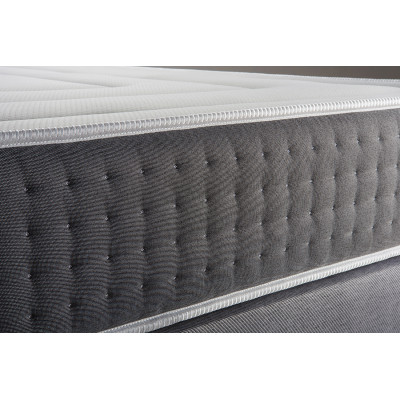 Pack lit complet 180x200 cm - Matelas + 2 Sommiers Blancs + 2 oreillers + Couette - Vingt-Six