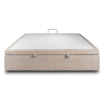 Sommier Coffre 180x200 cm - Toile nattée  - Beige brun