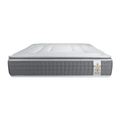 Ensemble Matelas Sommier 180x200 cm - 2 Sommiers Gris - Vingt-Six PLUS