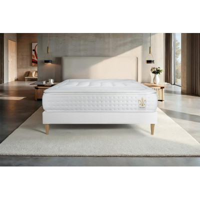 Matelas 200x200 cm Ressorts ensachés et Mémoire de forme - Vingt-Quatre PLUS