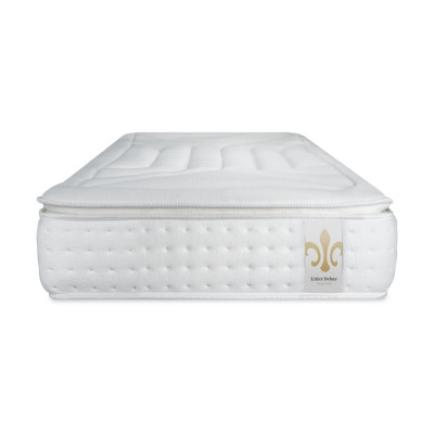 Ensemble Matelas Sommier 90x190 cm - Sommier Gris (déjà monté) - Vingt-Quatre PLUS