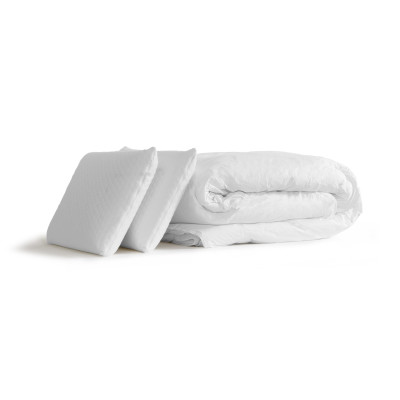 Pack lit complet 180x200 cm - Matelas + 2 Sommiers Blancs + 2 oreillers + Couette - Vingt-Quatre PLUS