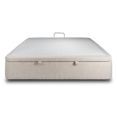 Sommier Coffre 200x200 cm - Bouclette - Beige clair
