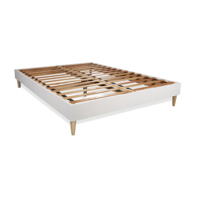 Ensemble Matelas Sommier 180x200 cm - Sommier Blanc (en kit) - Vingt-Quatre PLUS