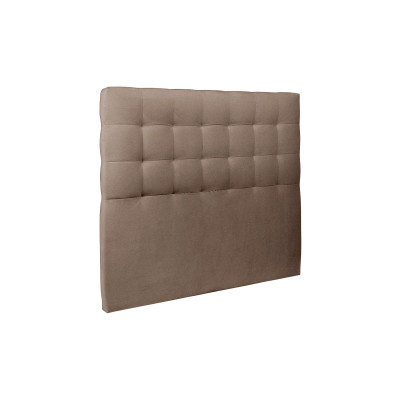 Tête de lit 140 cm Capitonnée - Tissu Velours Taupe