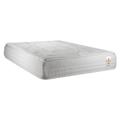 Pack lit complet 180x200 cm - Matelas + 2 Sommiers Gris + 2 oreillers + Couette - Vingt-Huit PLUS