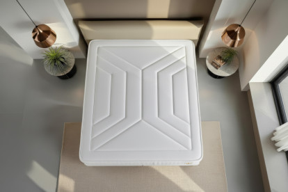 Ensemble Matelas Sommier 90x200 cm - Sommier Blanc (déjà monté) - Vingt-Quatre