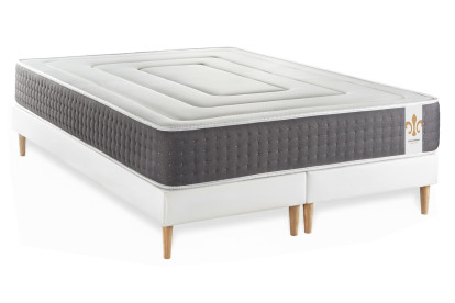 Ensemble Matelas Sommier 180x200 cm - 2 Sommiers Blanc - Vingt-Six