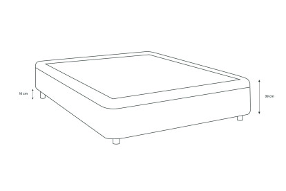 Sommier Coffre 160x200 cm - Bouclette - Beige clair